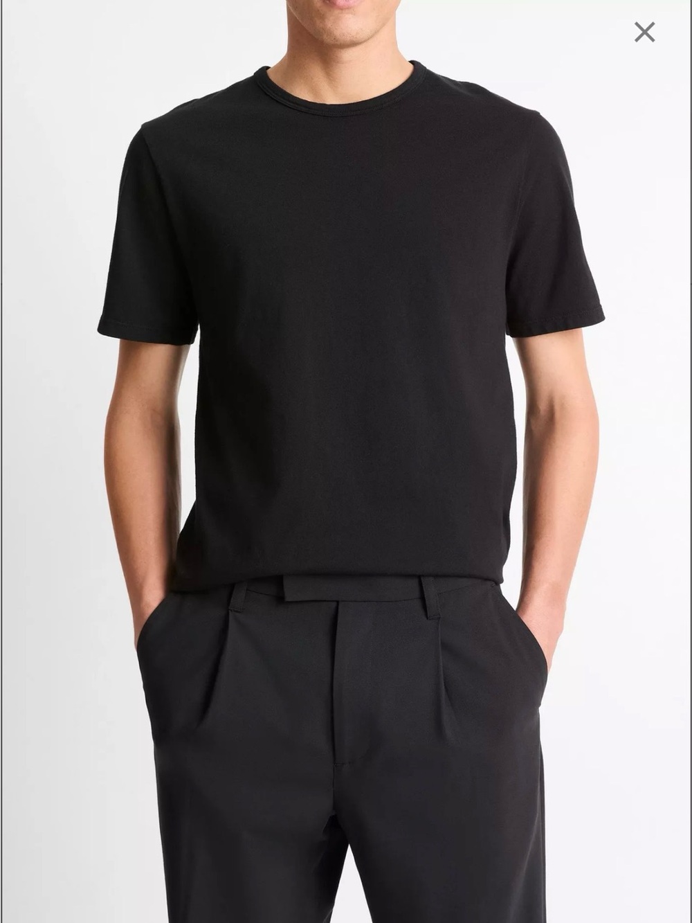 Vince Black Short Sleeve Crewneck Tee